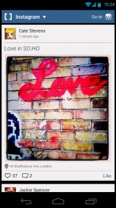 Instagram feed - SO.HO Social Homescreen - Inq Mobile
