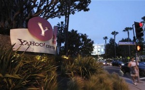 The Yahoo! offices are pictured in Santa Monica
