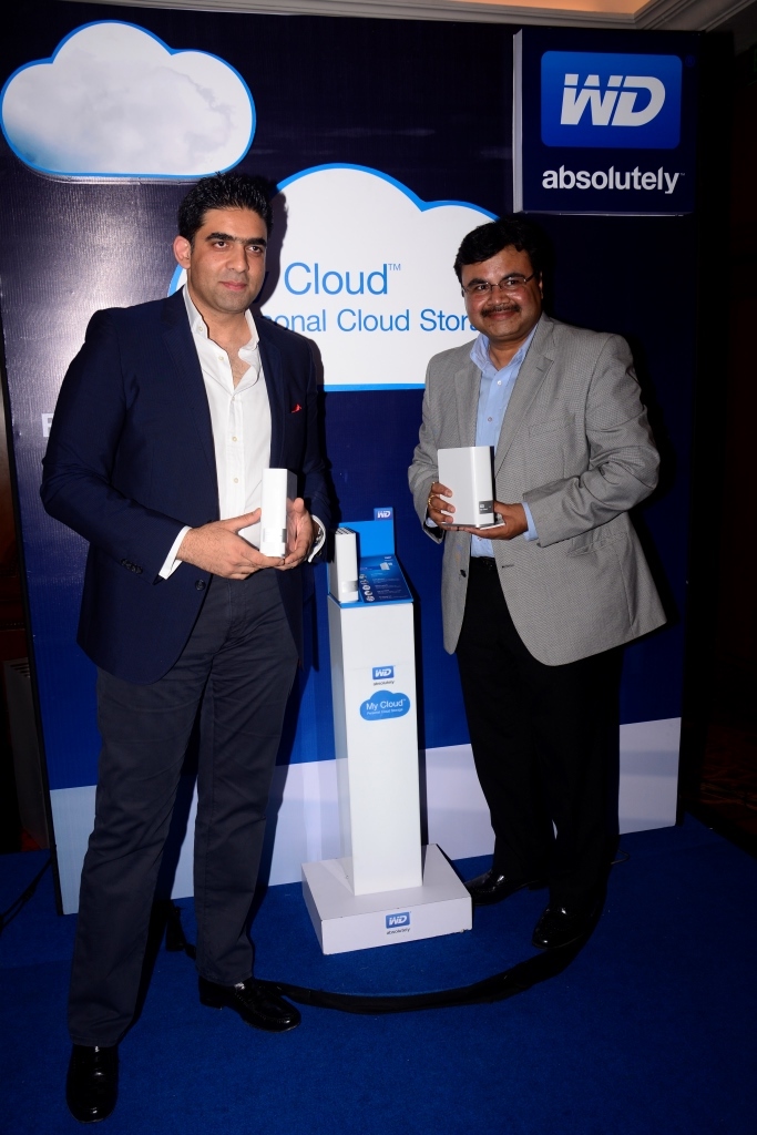 Khalid Wani, Sales Director, Branded Products, India, Middle East & South Africa along with Subroto Das, Director - India & South Asia at the launch of WD My Cloud - 1