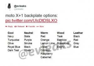 moto x plus one tweet evleaks screenshot