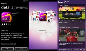 nexgtv app ipl 2014 launch nokia screenshot