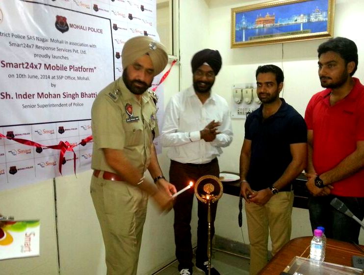 Mr Inder Mohan Bhatti, SSP Mohali inaugrates Smart 24x7 Application
