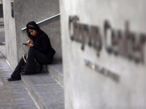 girl using smartphone