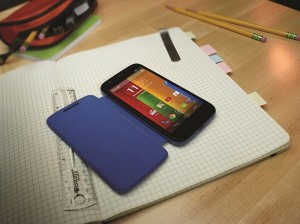 motorola moto g with flip cover