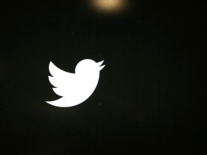twitter logo with black background