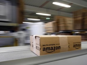 amazon parcel on belt