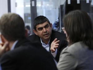 Vishal Sikka, Chief Technology Officer for SAP AG, speaks at the Reuters Global Technology Summit in New York