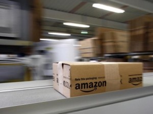 amazon parcel on belt