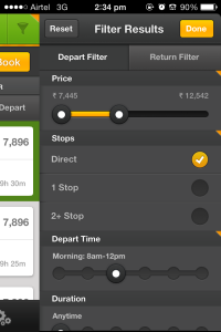 Easy filter option for accurate results