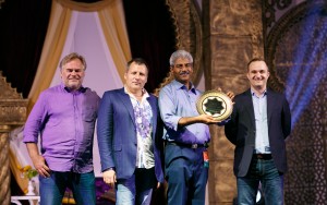 L to R - Mr. Eugene Kaspersky, Founder & CEO - Kaspersky Lab_ Mr. Garry Kondakov, Chief Sales & Business Officer - Kaspersky Lab_ Mr. Naveen Singh of ComLinks & Mr. Maxim Mitrokhin, Directo
