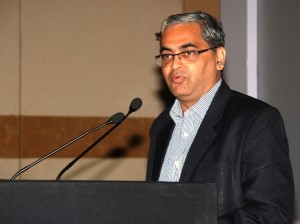 Mr. Sachin Kelkar - Head Developer and Partner Programs, Asia Pacific, Intel announcing the launch of  the Intel and DST Innovate for Digital India Challenge in Pune