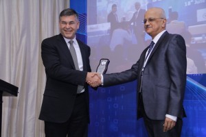 L to R - Michael A. Brown, President and Chief Executive Officer, Symantec and R. Chandrashekhar, President, NASSCOM