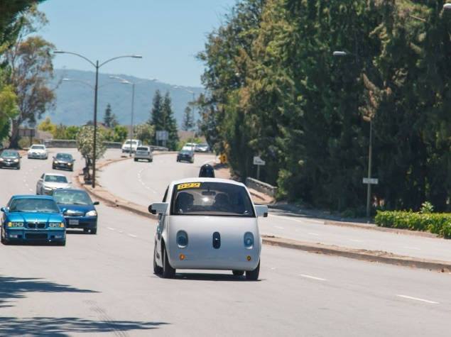 google self driving car on road test official
