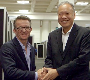 NTT Com Security CEO on left Fortinet CEO on right (3)