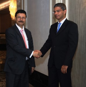 L- R Dr. Chandan Chowdhury, Managing Director, Dassault Systèmes  India with Dr. N. Saravanan, Sr. Vice President and Head of R&D, Ashok Leyland