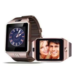 PTron Bluetooth Smartwatch Sport Wristwatch Phone Support with Camera for Mobile Smartphones (Gold)