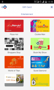 Oxigen Gift card