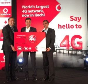 Sunil Sood - MD & CEO, Vodafone India announcing the launch of Vodafone's Ultrafast 4G Network in Kochi, India