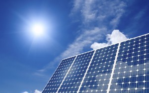 Solar panel and sun