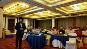Mr. Dharmendra Khangwal, Territory Channel Manager, Kaspersky Lab South Asia presenting to the partners