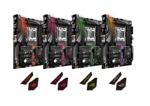 ROG Strix X99 Gaming with color decals