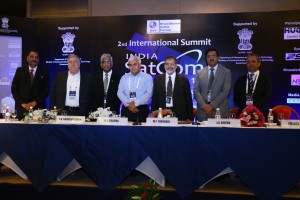 Vern Fotheringham Chairman & CEO Phase X & V-Satcast USA_TV Ramachandran President BIF_RS Sharma ChairpersonTRAI_MF Farooqui Chairman BIF_JS Deepak Secy DOT & Chairman Telecom Commission_Pr