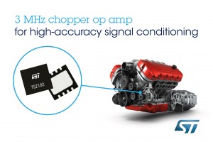 3MHz Chopper Op Amps from STMicroelectronics Feature Rail-to-Rail Input and Output in Tiny Footprint