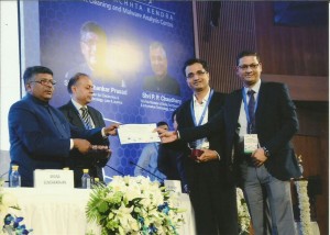 Sanjay Katkar, MD & CTO, Quick Heal Technologies Limited (2nd from right) with Electronics & IT Minister Ravi Shankar Prasad