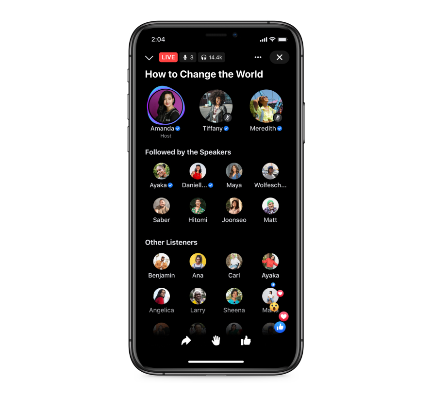 Facebook live audio