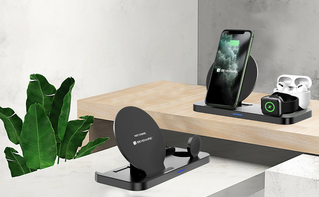 Sevenaire launches a new device for Apple users, a Foldable 3-in-1 Wireless Charging Dock D1700 for Phone, Apple Watch & AirPods
