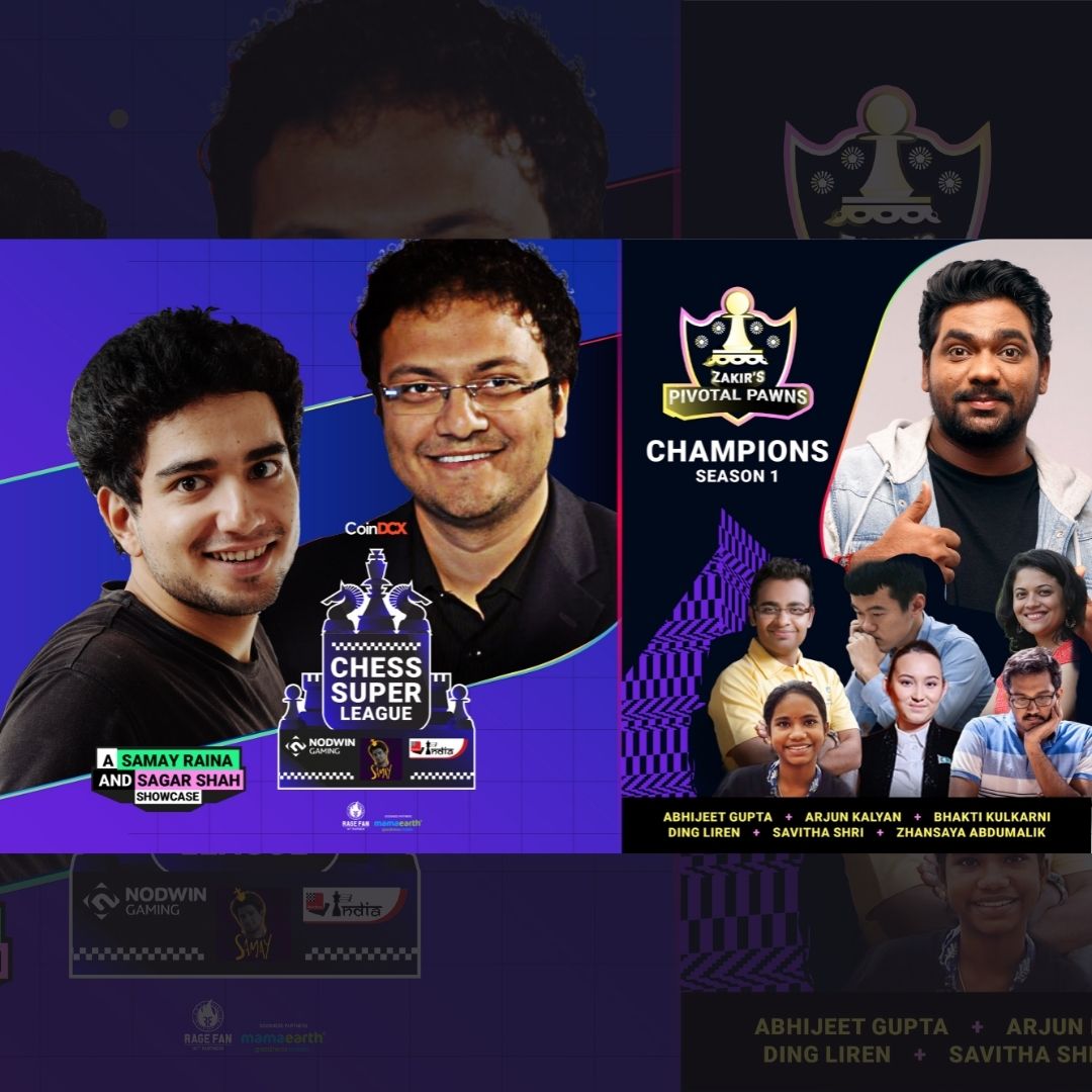 The Chess Super League organized by NODWIN Gaming, ChessBase India and Samay Raina concludes with a bang; Zakir Khan’s Pivotal Pawns bags a lion’s share of INR 40 lakh prize pool