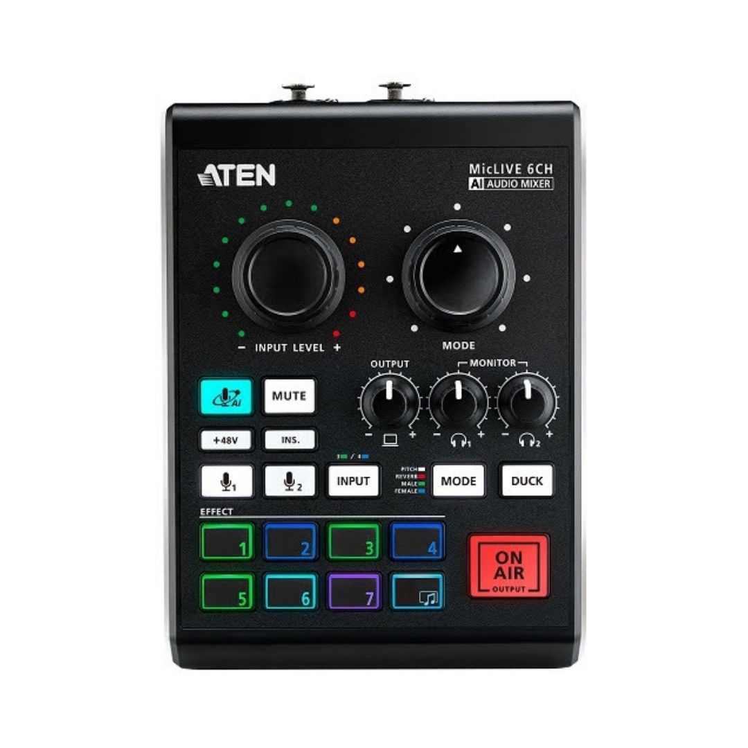ATEN Launches Industry’s First AI-Optimized Audio Mixer for Podcasting