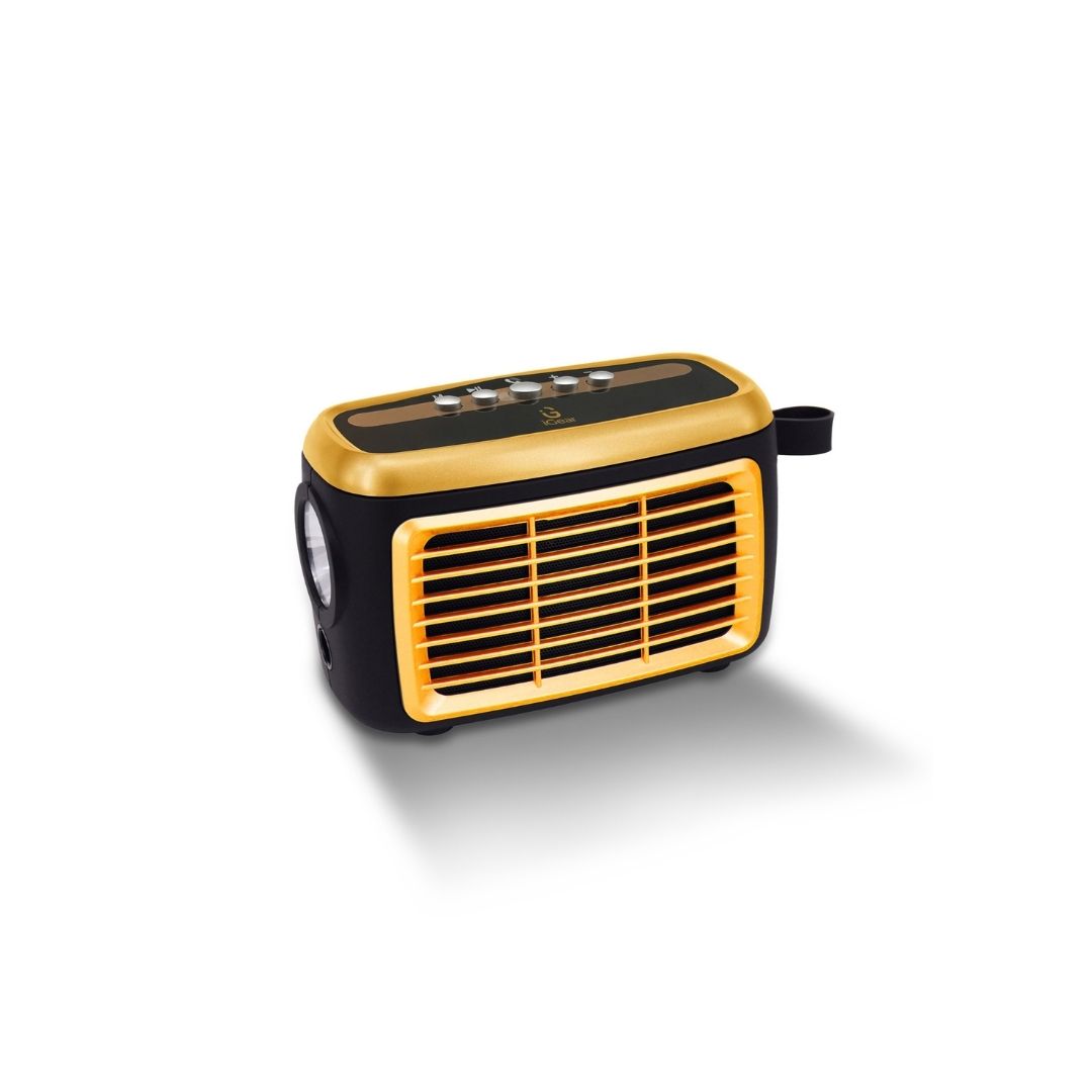 iGear launches ‘Goldie’ — A Vintage-Style Self-Charging BT Speaker with Radio and Emergency Flashlight