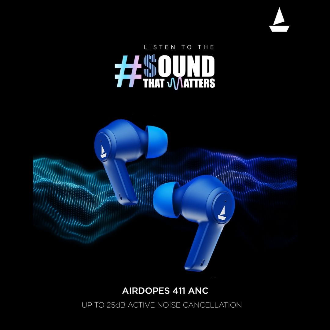 boAt launches their latest Active Noise Cancellation earbuds- boAt Airdopes 411 ANC