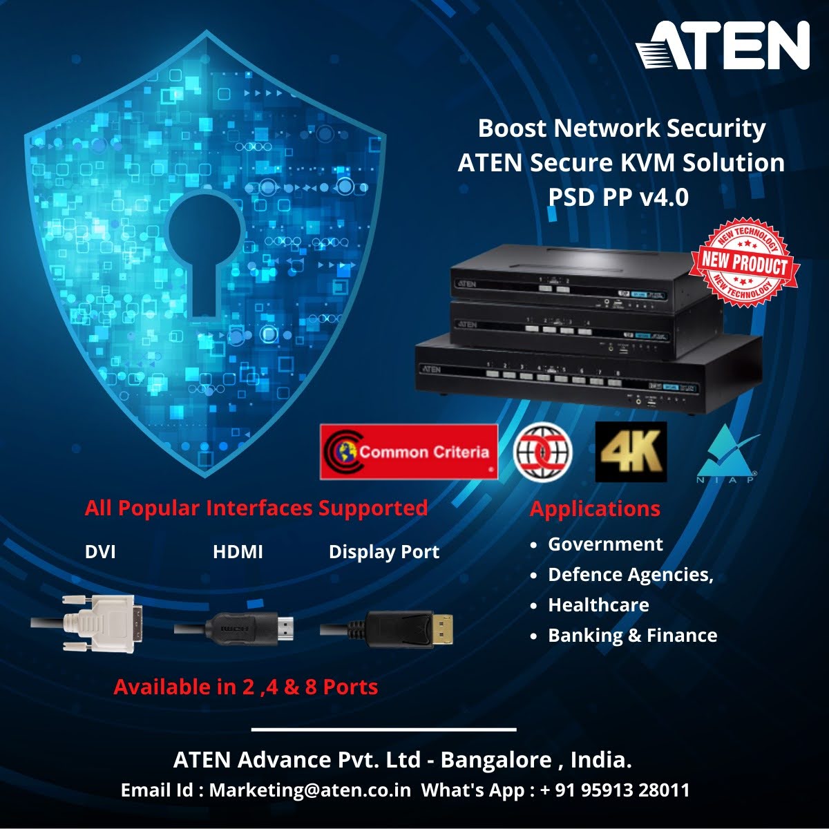 ATEN Secure KVM Solutions Designed with Multi-layer Security for Securing Data Access while Boosting Network Security