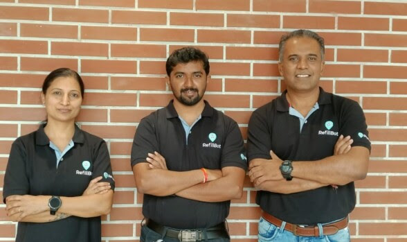 RefillBot team - Savitri Patil (CEO), Naveen G (CTO), Prabhu S (CBO)