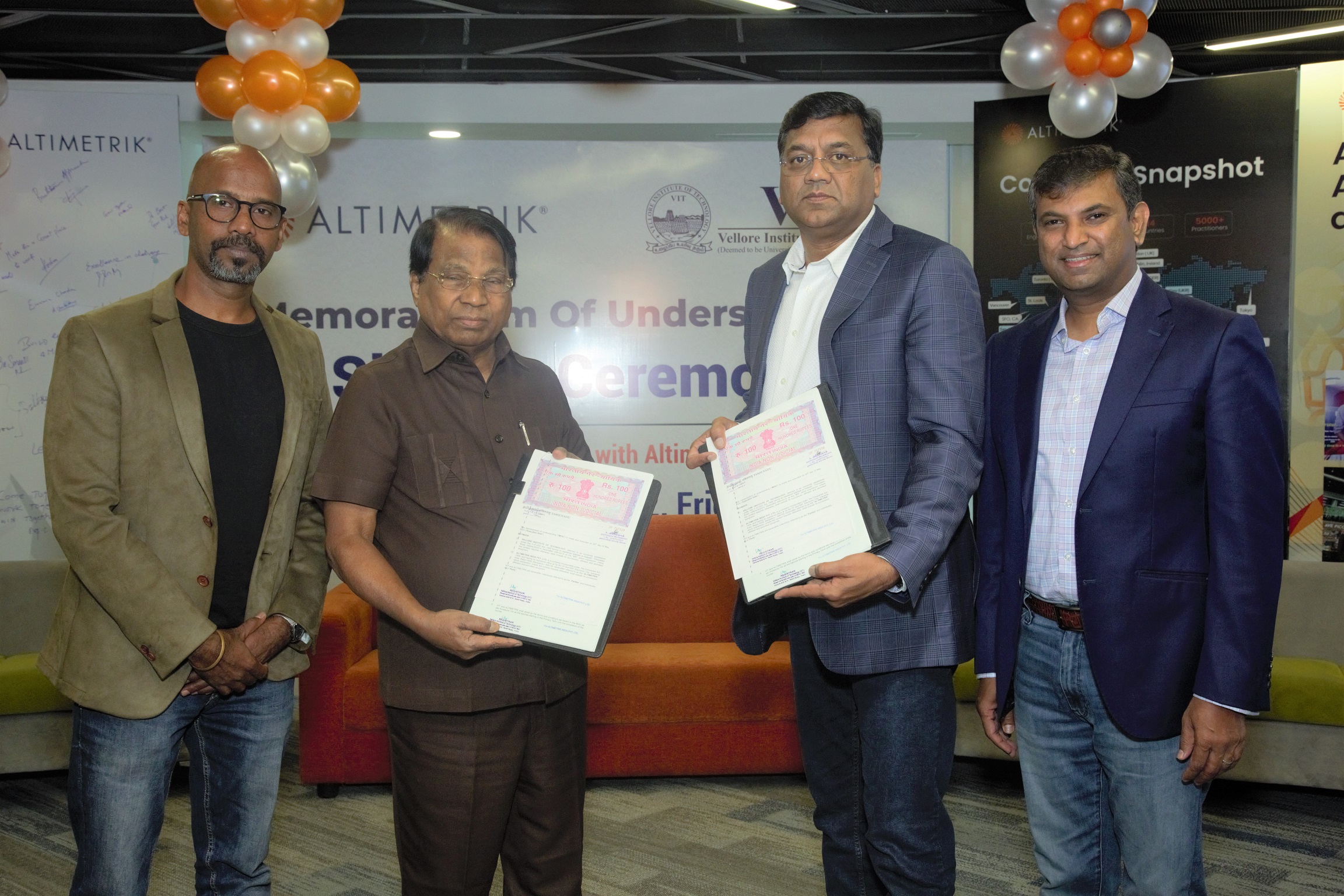 Altimetrik Singn MOU with VIT