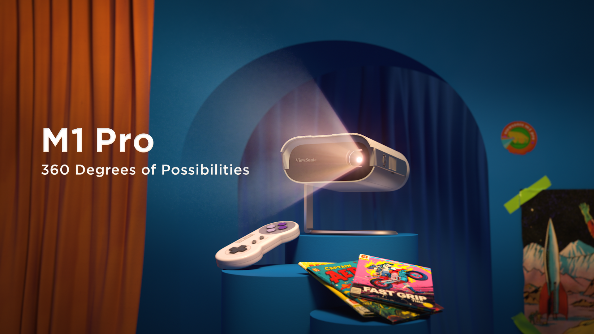 ViewSonic Introduces Smart LED Portable Projector ‘M1 Pro’ Projecting 360 Degrees with a Flexible Smart Stand
