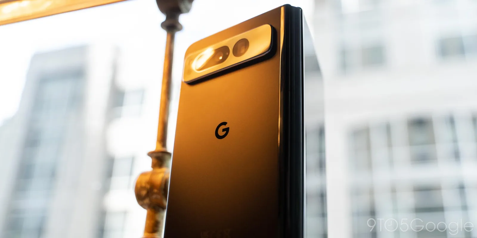 A Google Pixel Fold in display